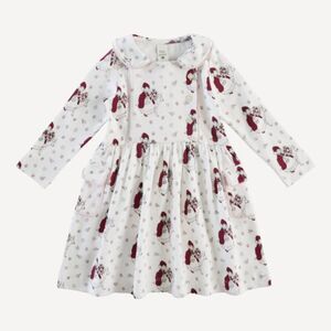 NWT Kate Quinn LS Little Red Riding Hood Pan Collar Apron Dress Size 12-18M